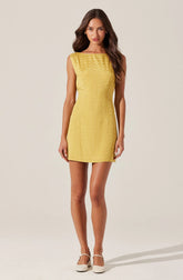 Open Cowl Back Mini Dress